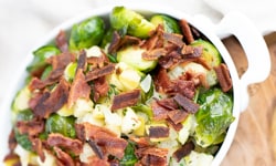 brussles sprouts with bacon and apples