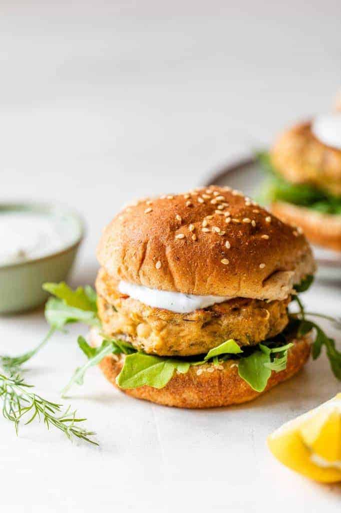 Salmon Burgers with Lemon and Dill