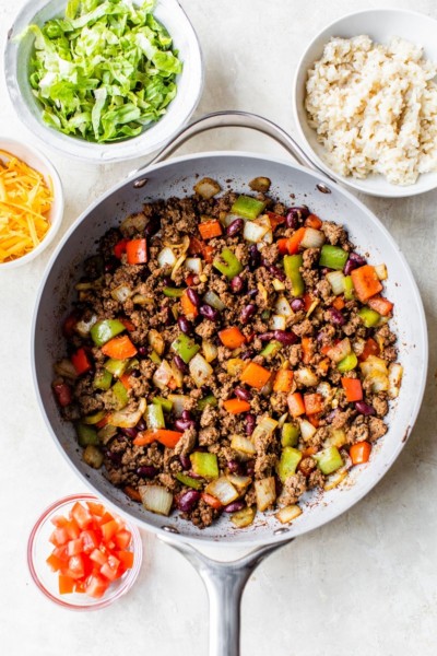Ground Bison Taco Salad Bowl « Clean & Delicious