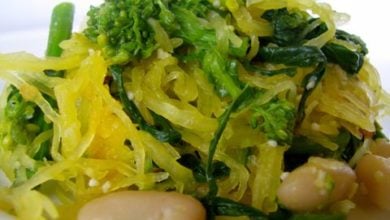 Spaghetti Squash & Broccoli Rabe