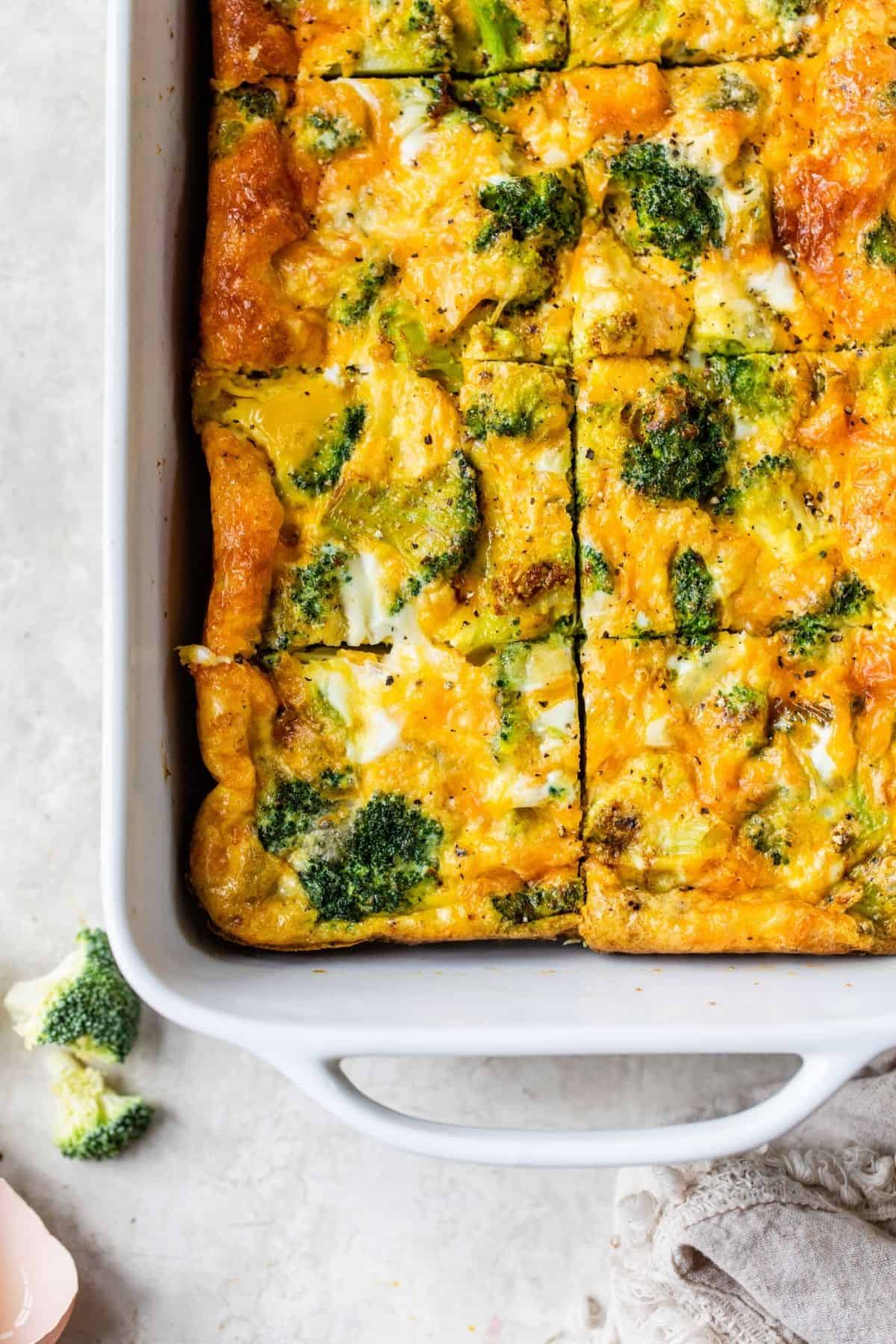 Broccoli and Cheese Egg Bake « Clean & Delicious