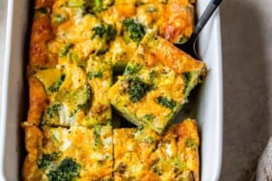 Broccoli Cheese Egg Bake (Veggie Egg Casserole) « Clean & Delicious