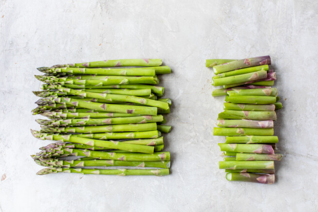 asparagus with tough ends cut off
