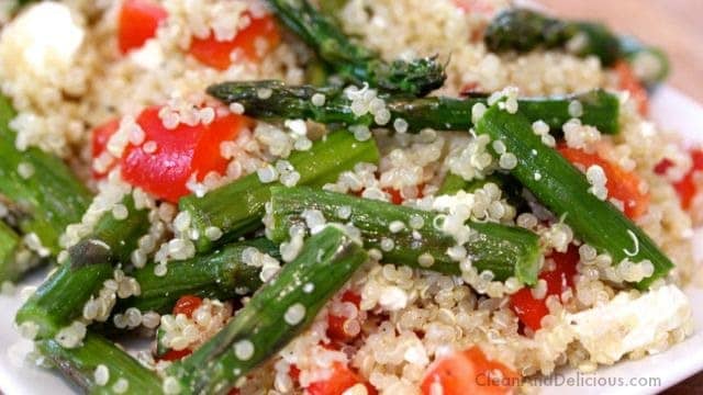 Roasted Asparagus Quinoa Salad