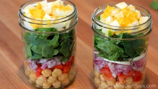 Spinach Salad Jars