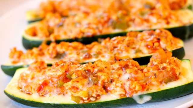 Turkey Stuffed Zucchini Boats - Clean & Delicious®