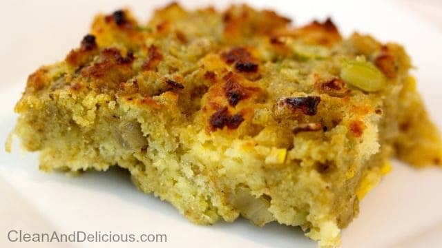 Clean Eating Cornbread Stuffing (video) - Clean & Delicious with Dani Spies