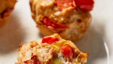 healthy meatloaf muffins on a white plate