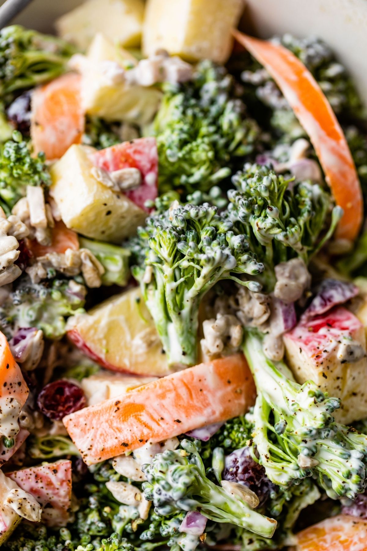 Broccoli Salad with carrots and apples.