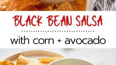 black bean salsa with corn and avocado