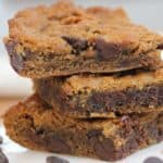 chocolate chop cookie bars made with vegan ingredients