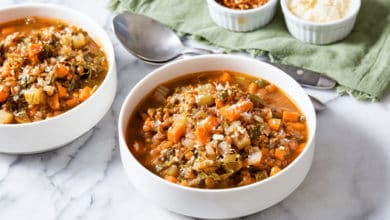 bowl of detox lentil soup