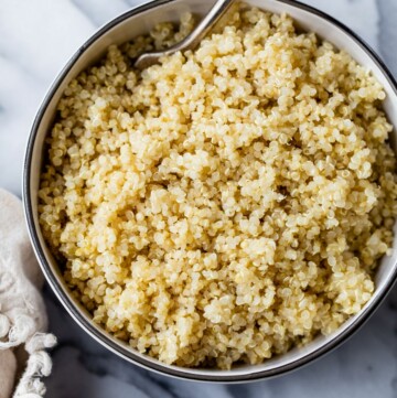 Fluffy quinoa in a bowl.