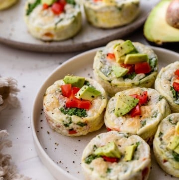 egg white muffins on a plate