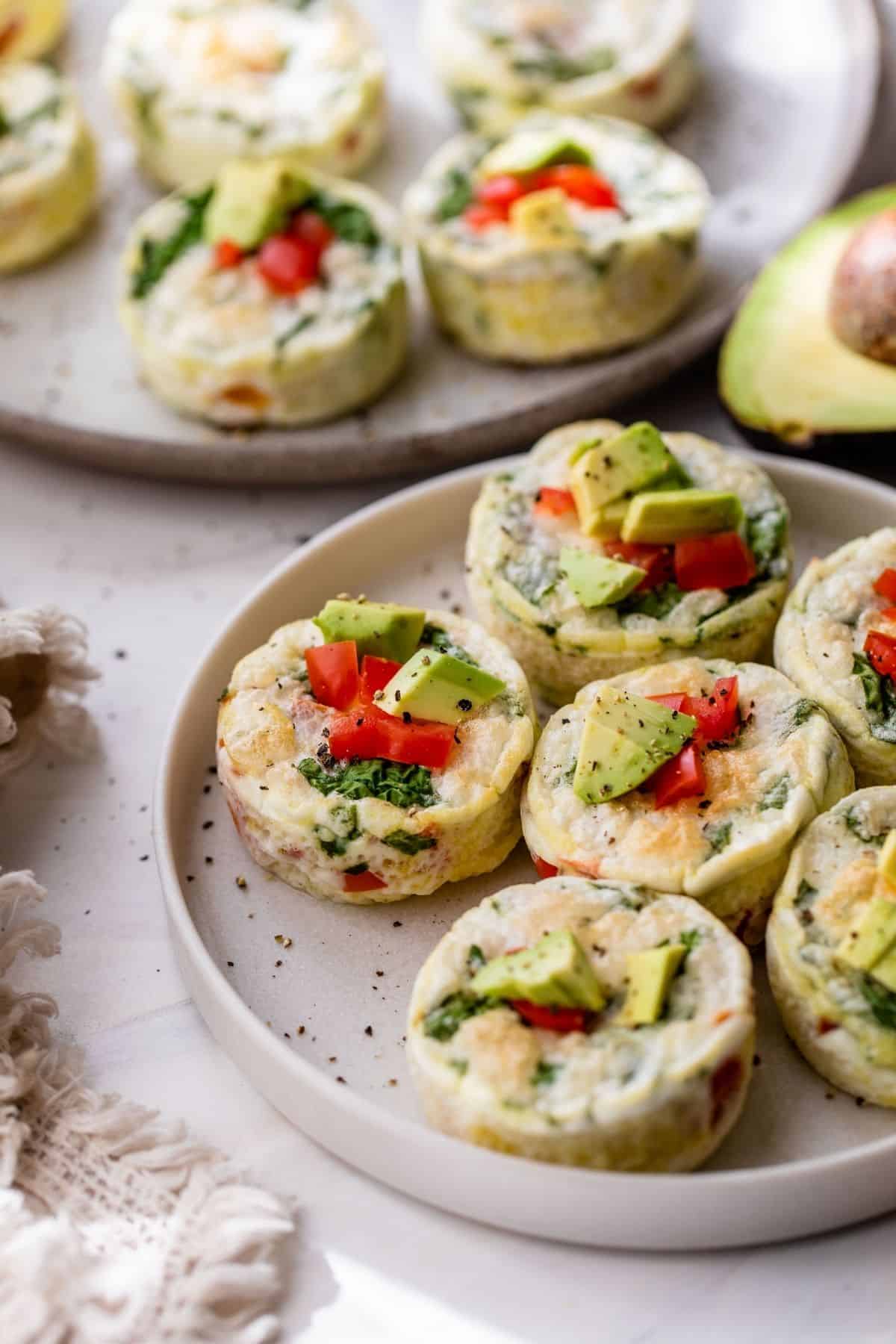 egg white muffins on a plate