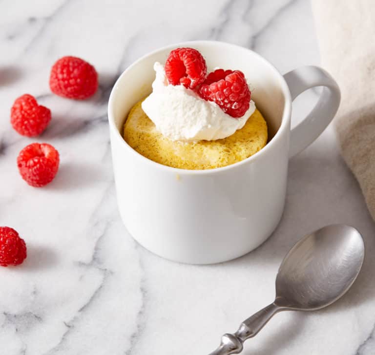 Keto Vanilla Mug Cake Recipe « Easy + Healthy Clean & Delicious