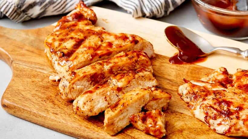 grilled chicken breast with bbq sauce