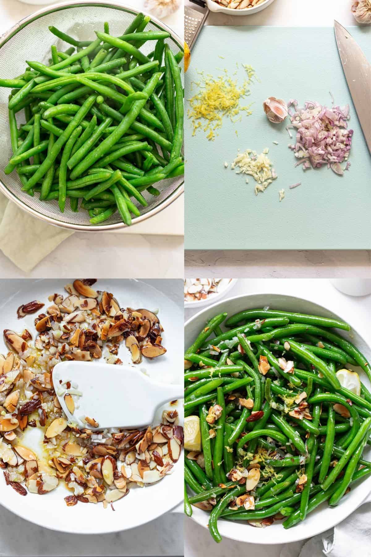 showing how to make green beans almondine
