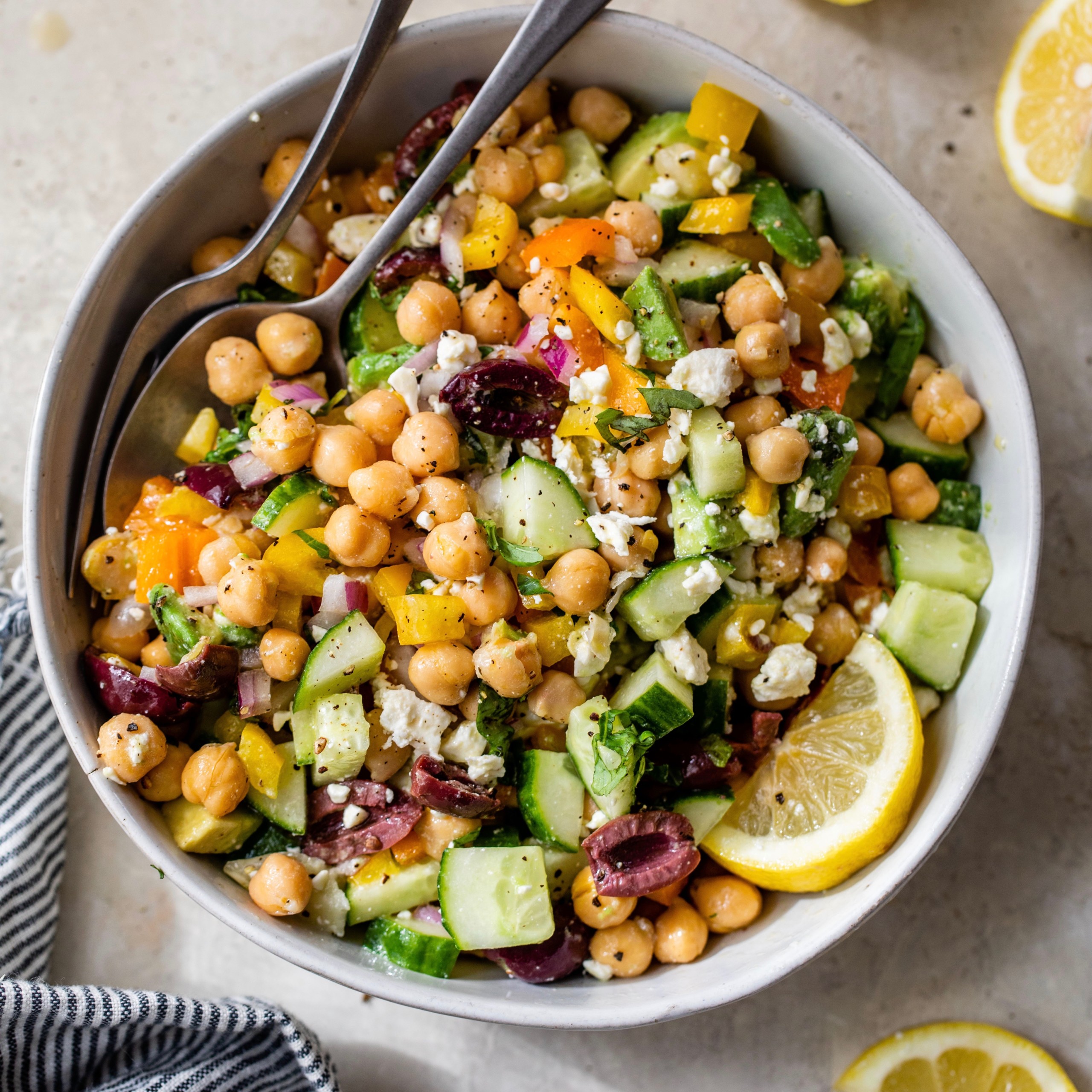 15-Minute Mediterranean Chickpea Salad (Easy & Healthy) |Clean & Delicious