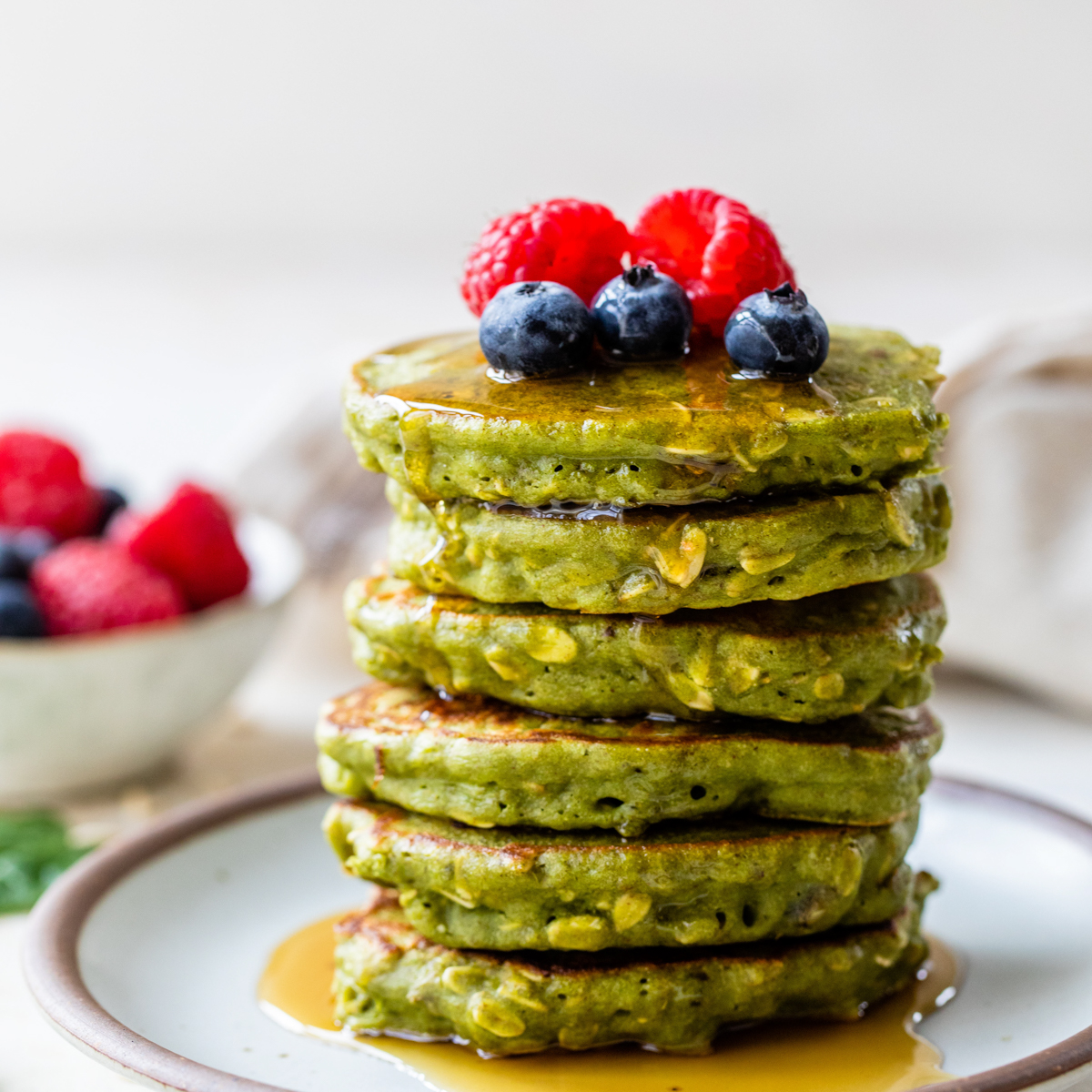 15-Minute Healthy Spinach Pancakes with Oats « Clean & Delicious