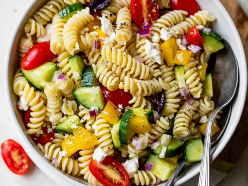 Greek Pasta Salad  A Healthy Make-Ahead Recipe! - Detoxinista