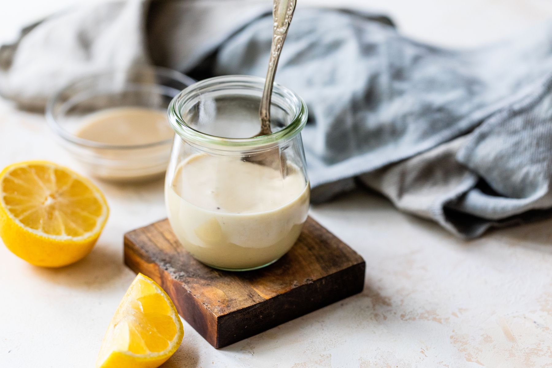 5-Ingredient Lemon Tahini Dressing « Clean & Delicious