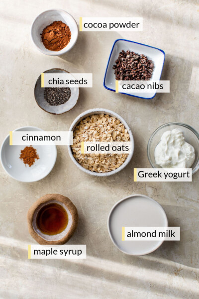 Chocolate Chia Overnight Oats with Greek Yogurt « Clean & Delicious
