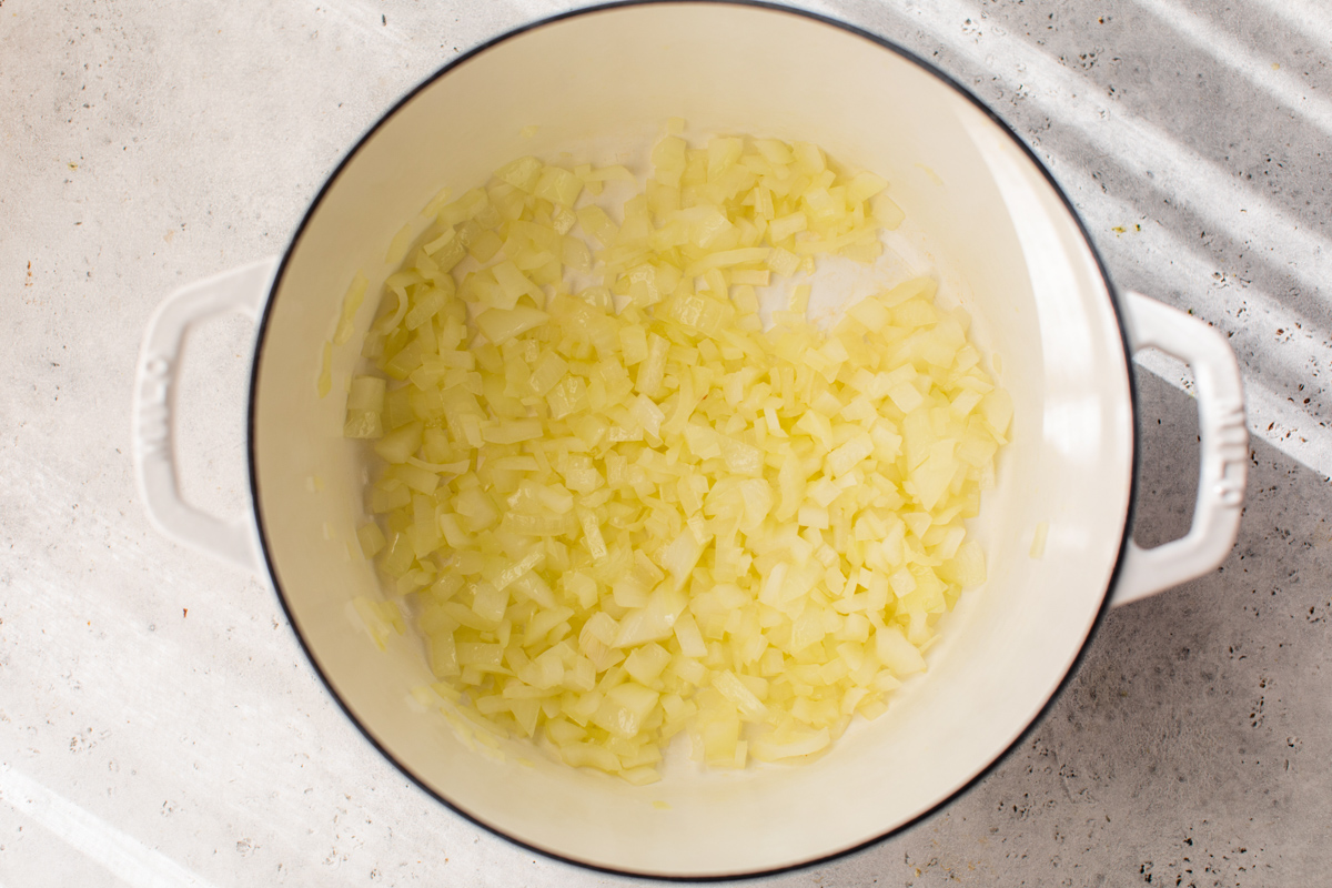 saute onions in olive oil