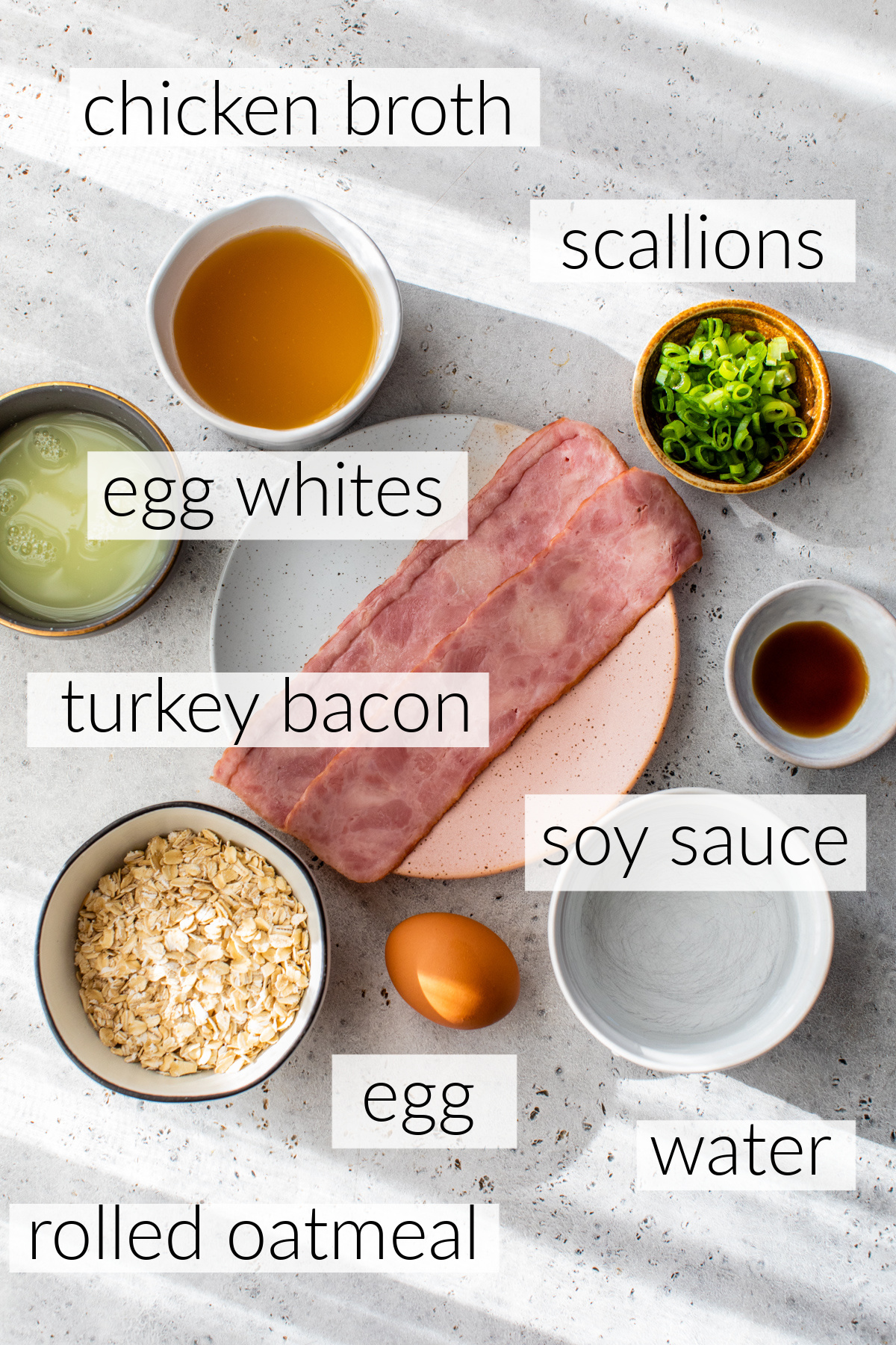 ingredients needed to make savory oatmeal recipe