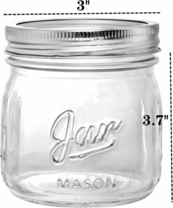 16-ounce short mason jar